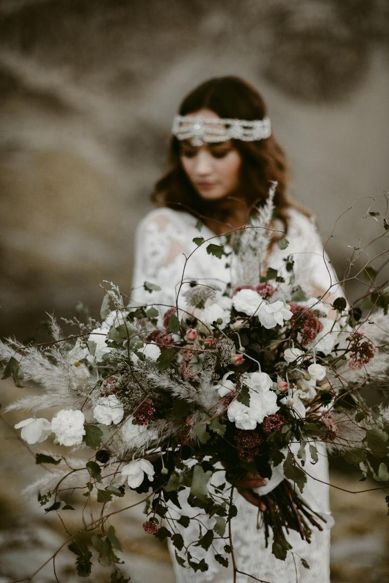 The Vase Queenstown Wedding Florist for Wild Hearts editorial by Dawn Thomson Photography