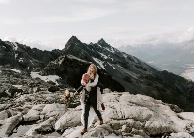 Helicopter Mountain top elopement wedding in Glenorchy Queenstown New Zealand by The Lovers Elopement Co